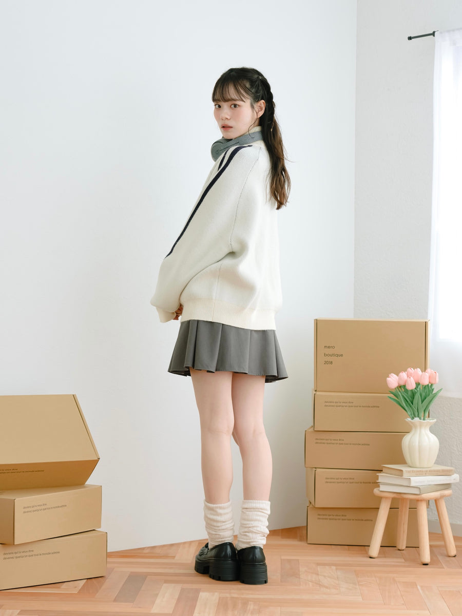 ダブルジップトラックニット