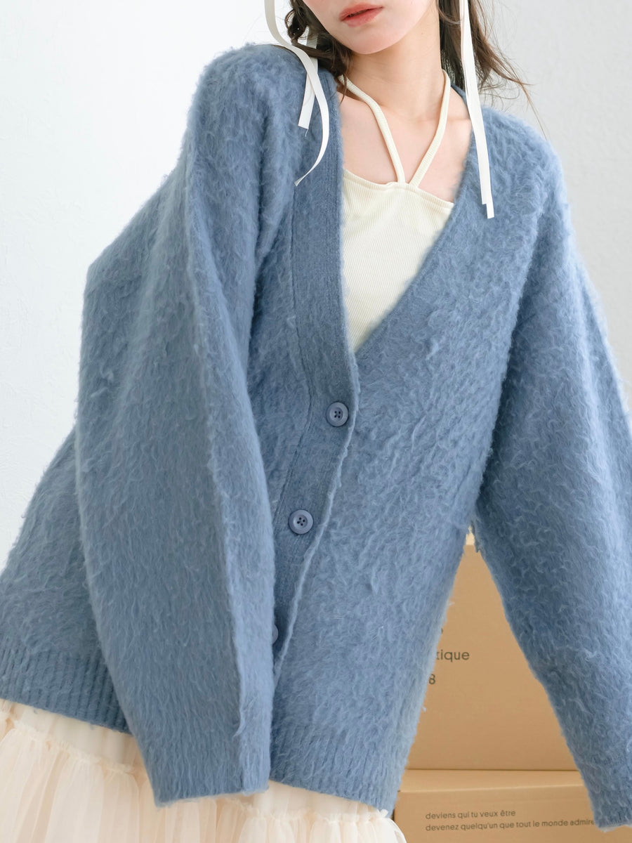 シャギーニットカーディガン
