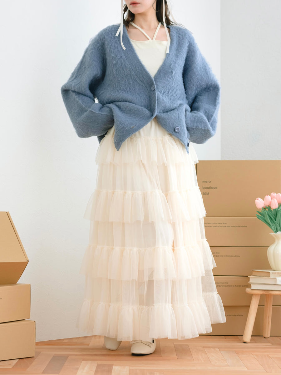 ロングチュールスカート