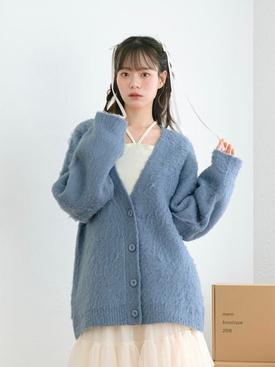 シャギーニットカーディガン