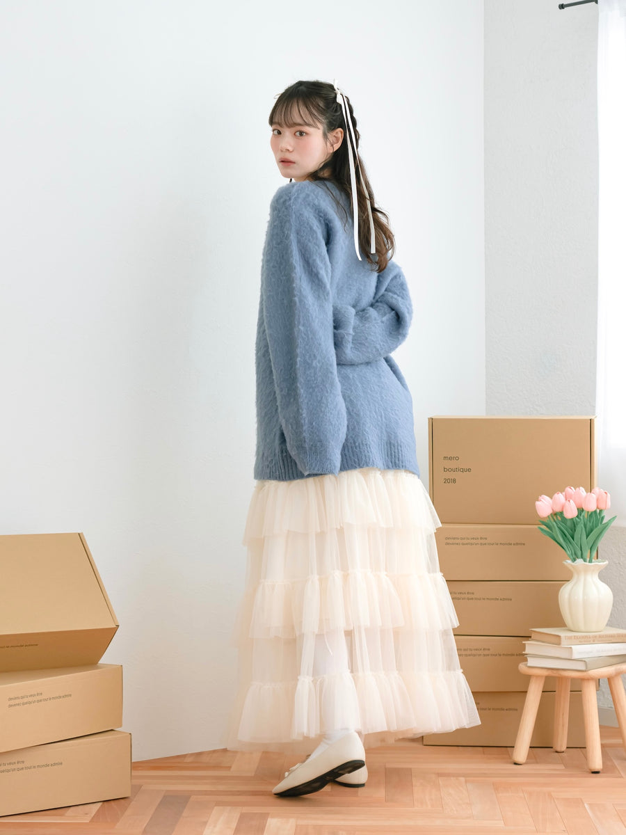 ロングチュールスカート