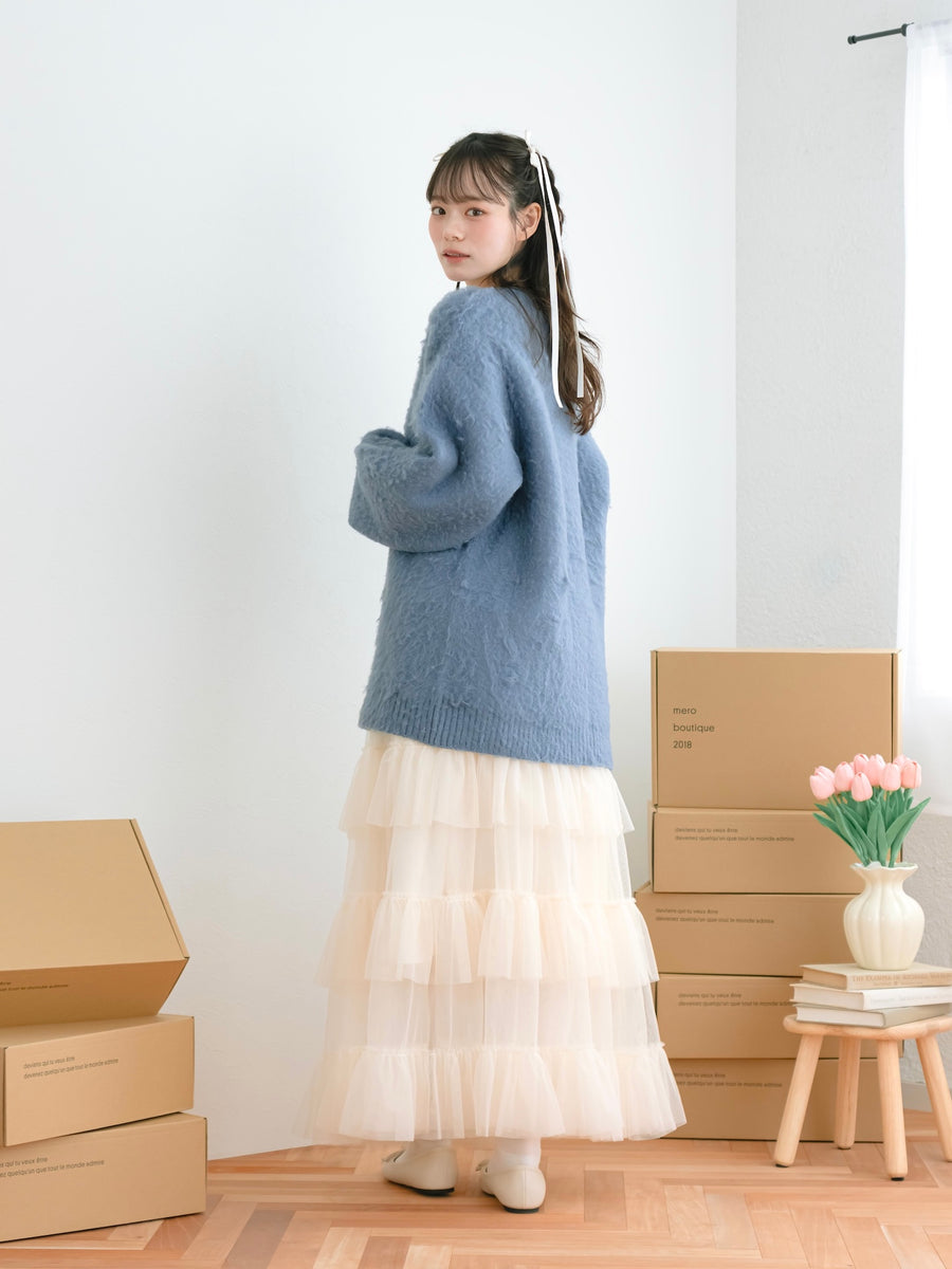 ロングチュールスカート