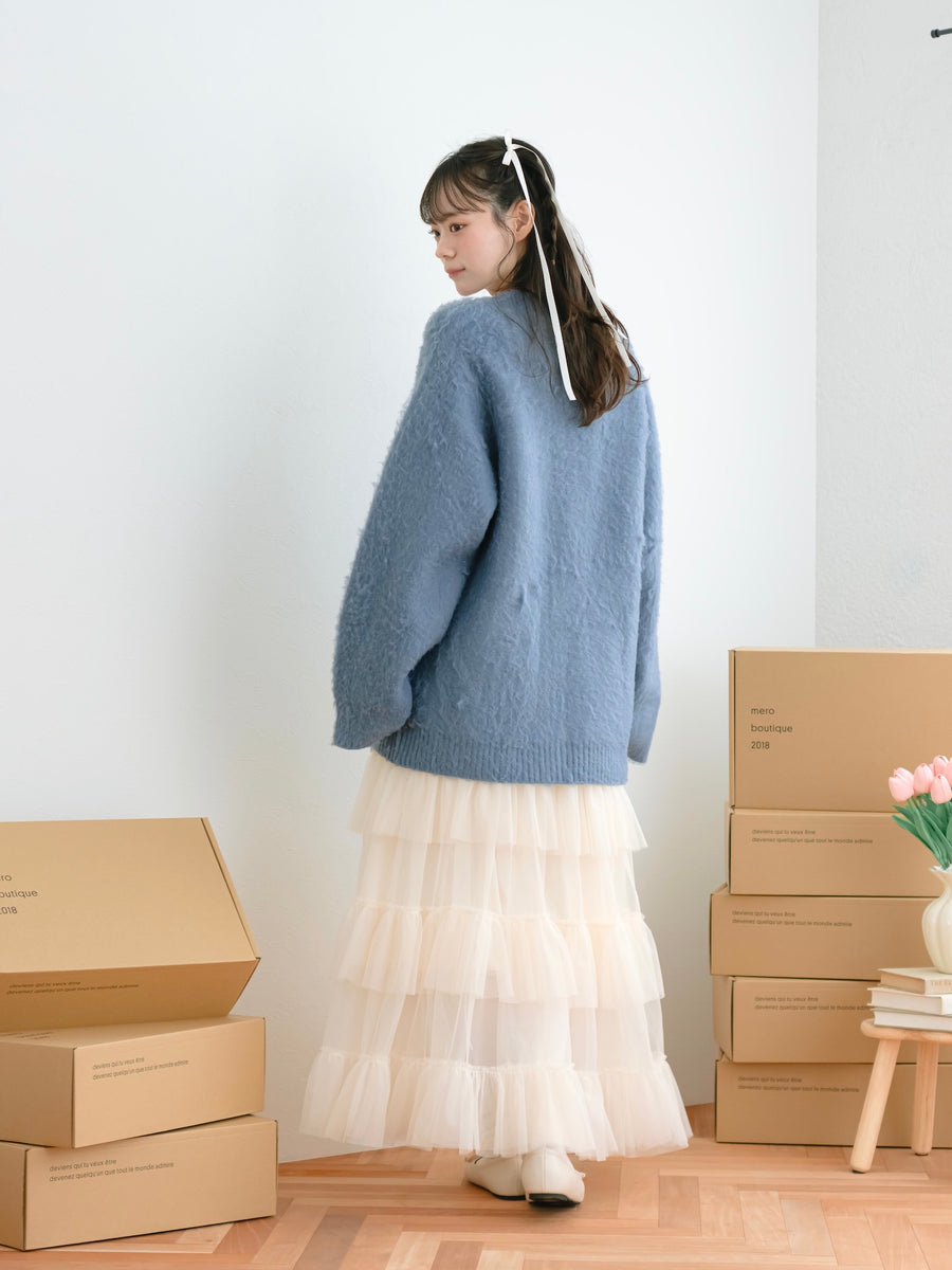 ロングチュールスカート