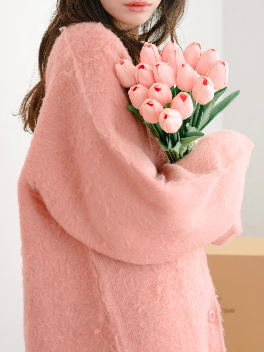 シャギーニットカーディガン