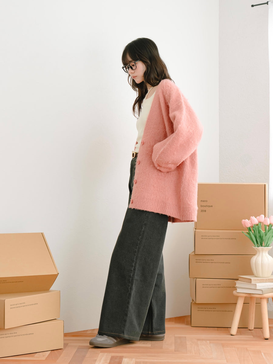 シャギーニットカーディガン