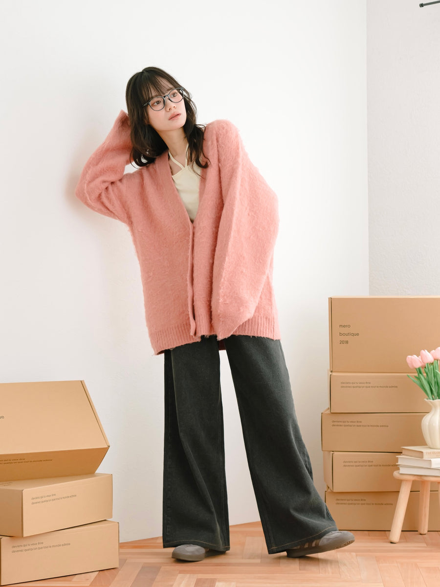 シャギーニットカーディガン