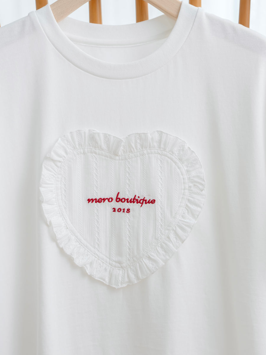 レースハート刺繍Tシャツ【7月14日発売】