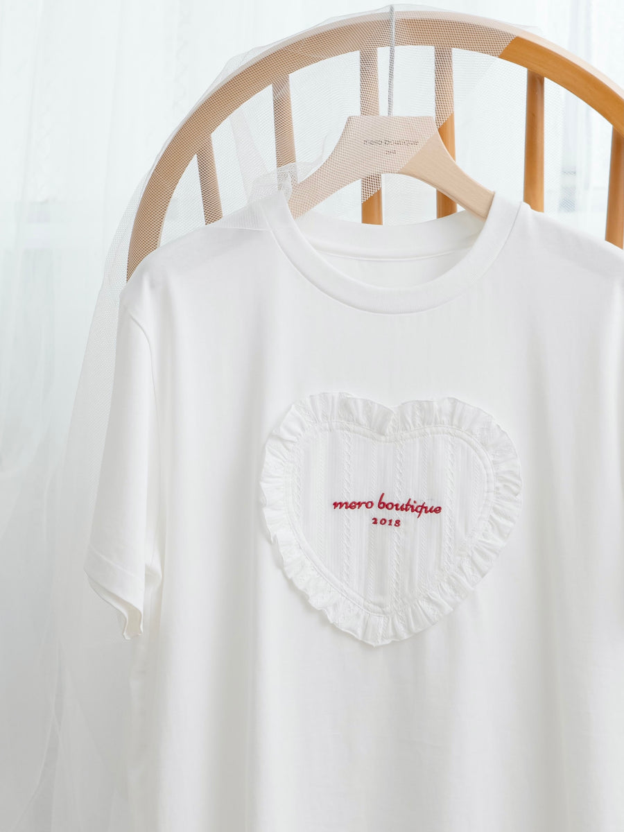 レースハート刺繍Tシャツ【7月14日発売】
