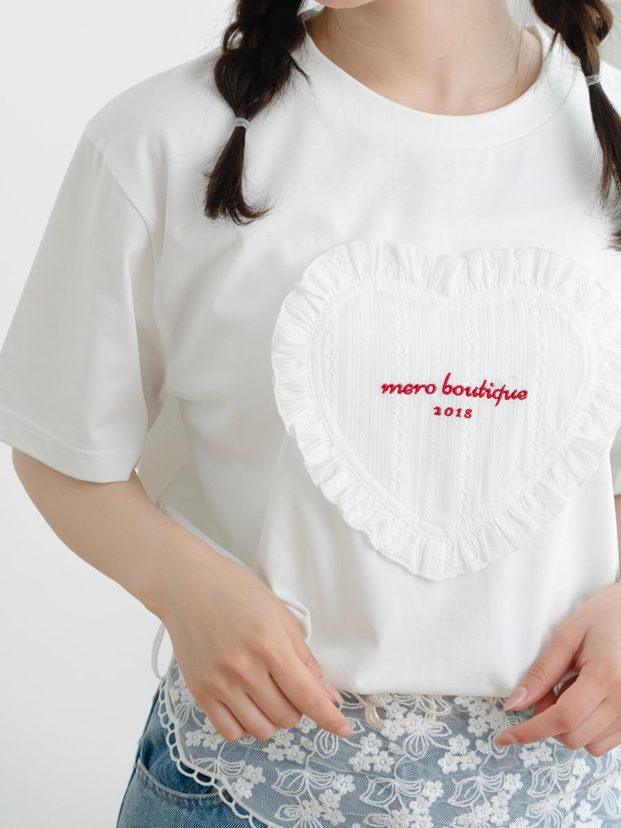 レースハート刺繍Tシャツ【7月14日発売】