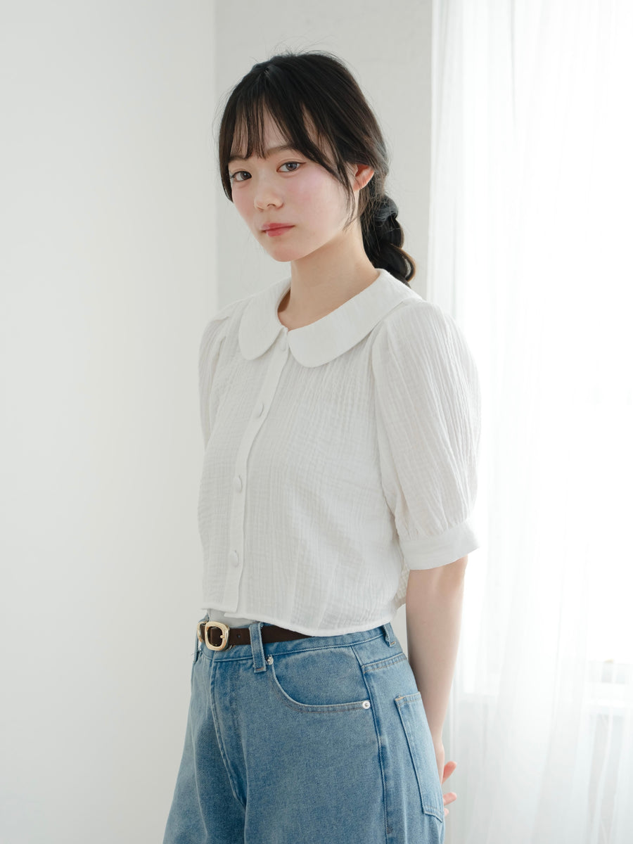 まるえりガーゼサマーブラウス【7月21日発売】