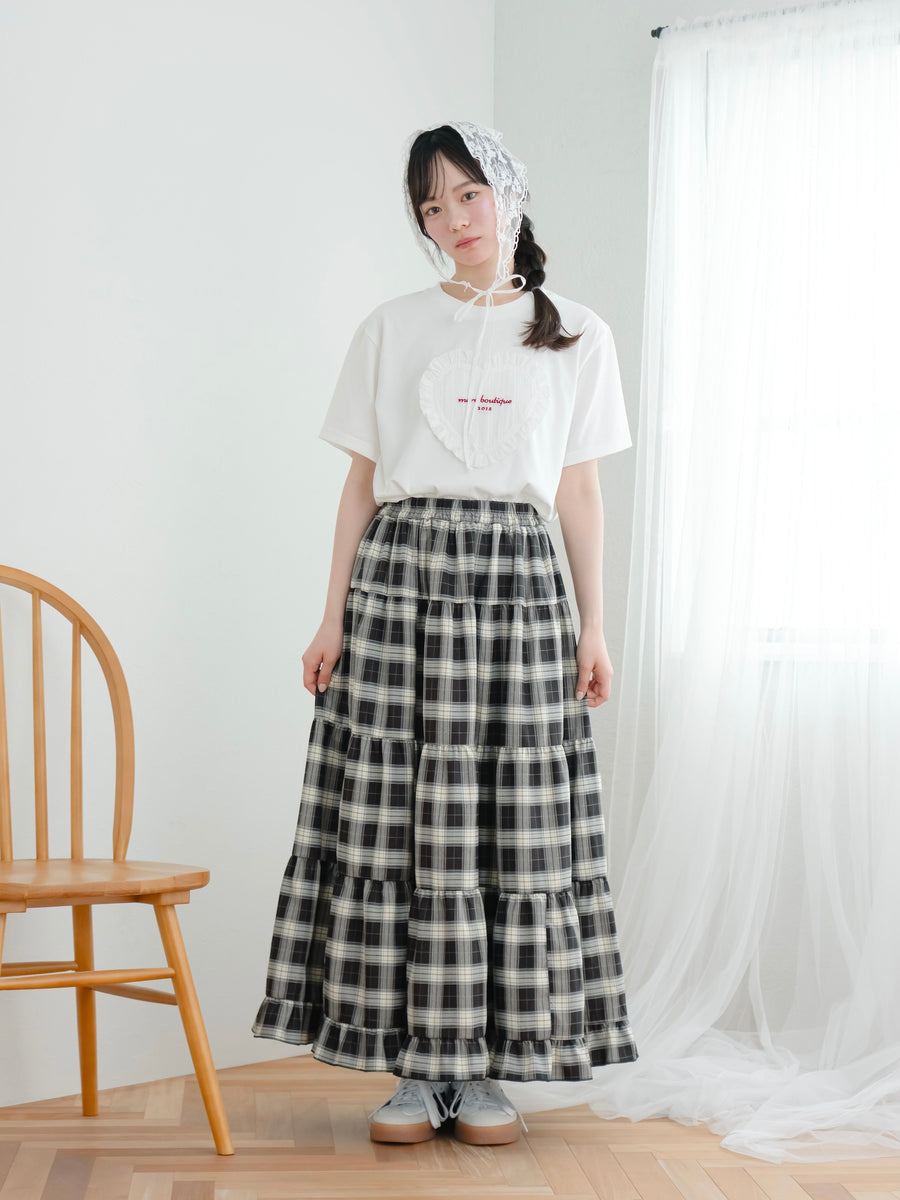 チェックロングスカート【7月14日発売】