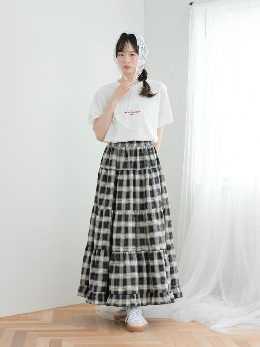 チェックロングスカート【7月14日発売】