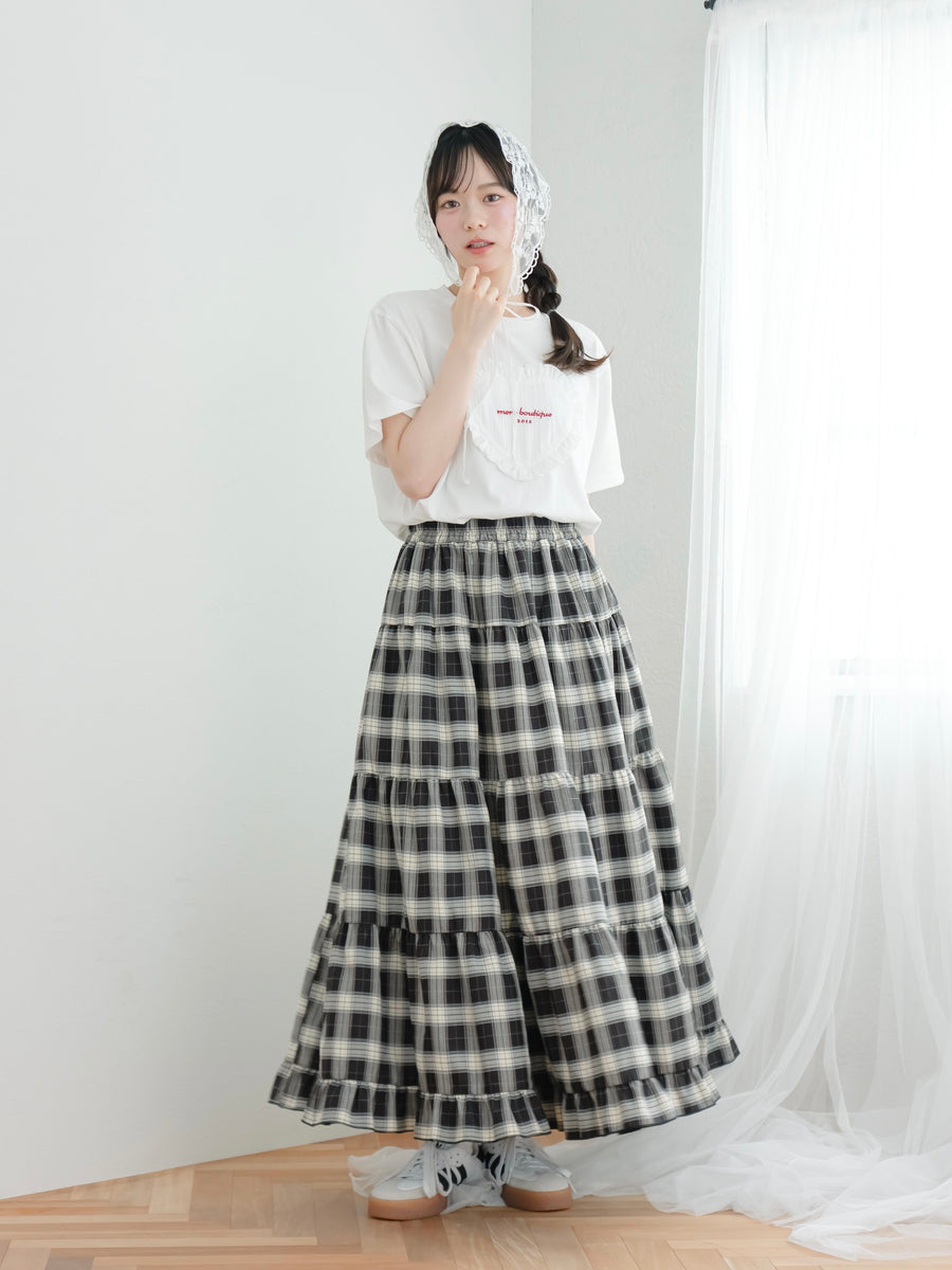チェックロングスカート【7月14日発売】