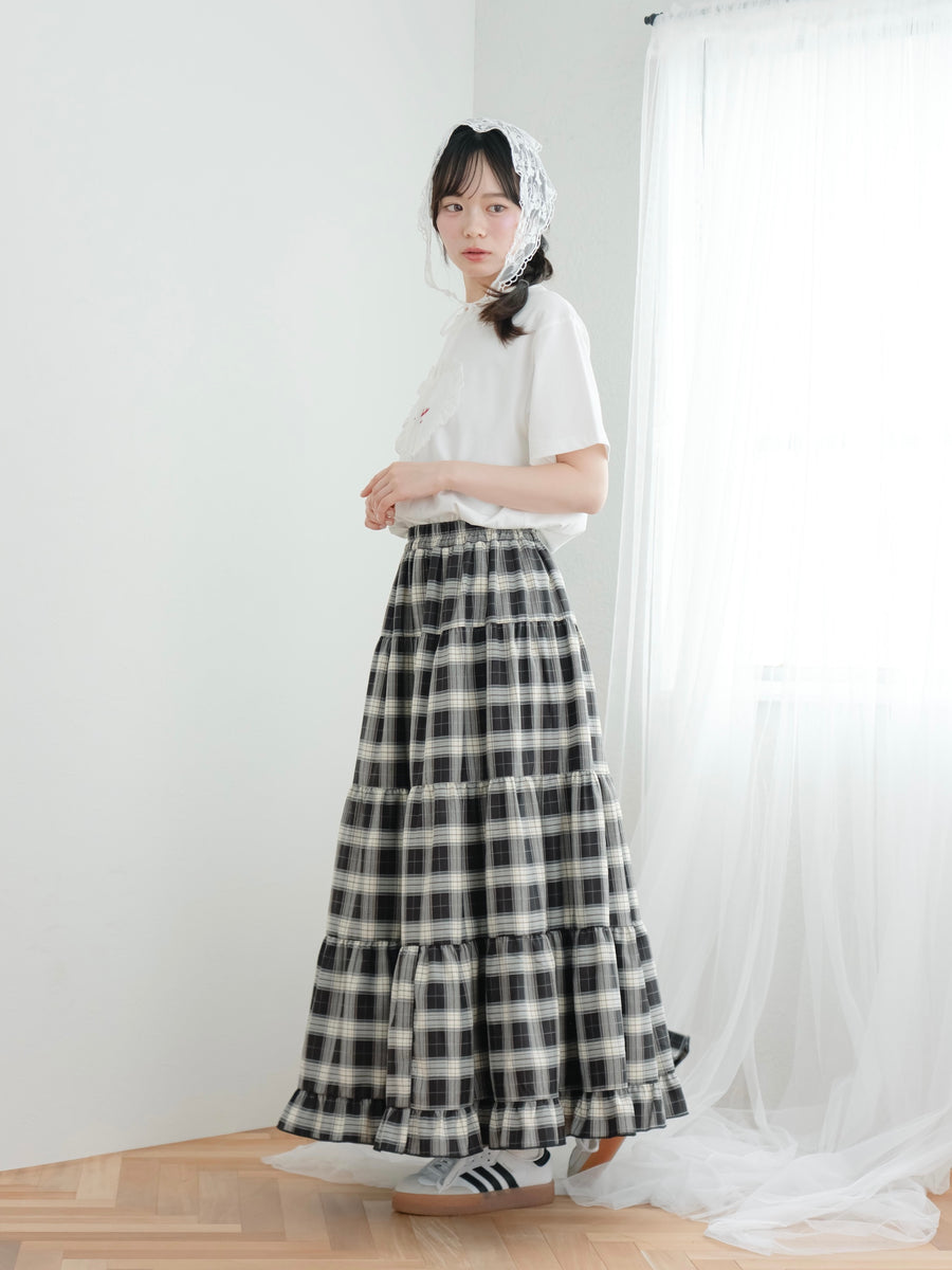 チェックロングスカート【7月14日発売】