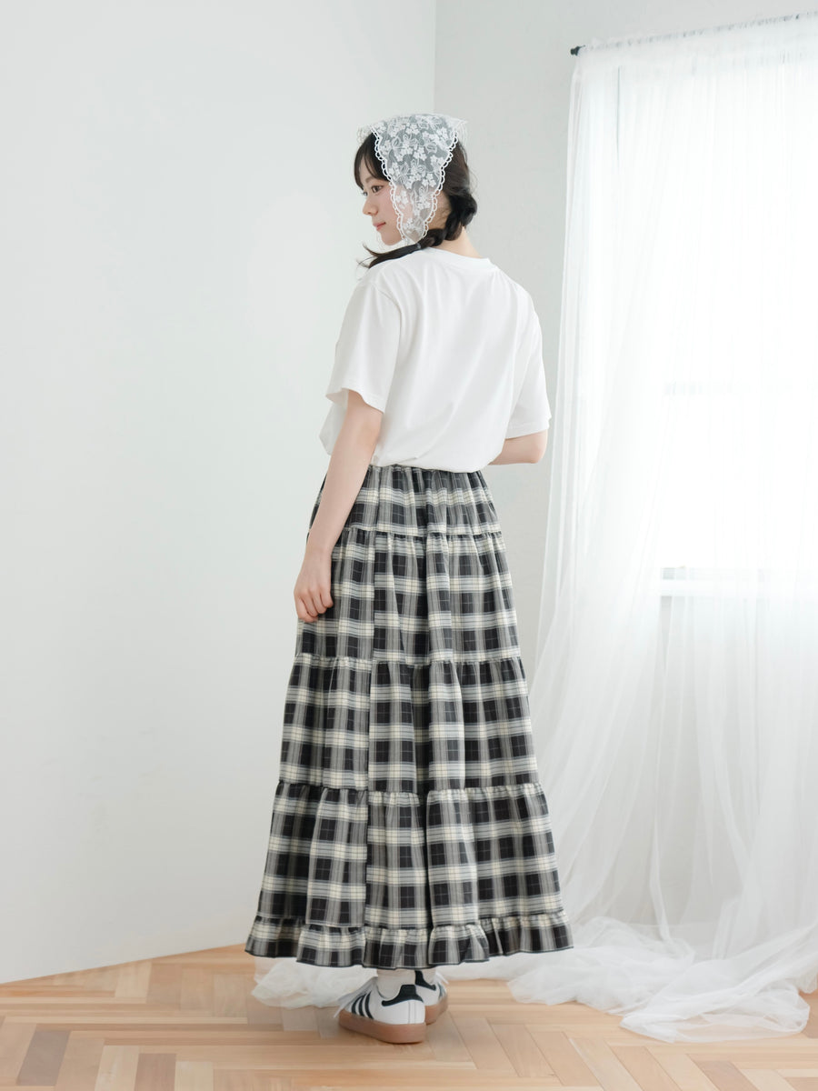 チェックロングスカート【7月14日発売】