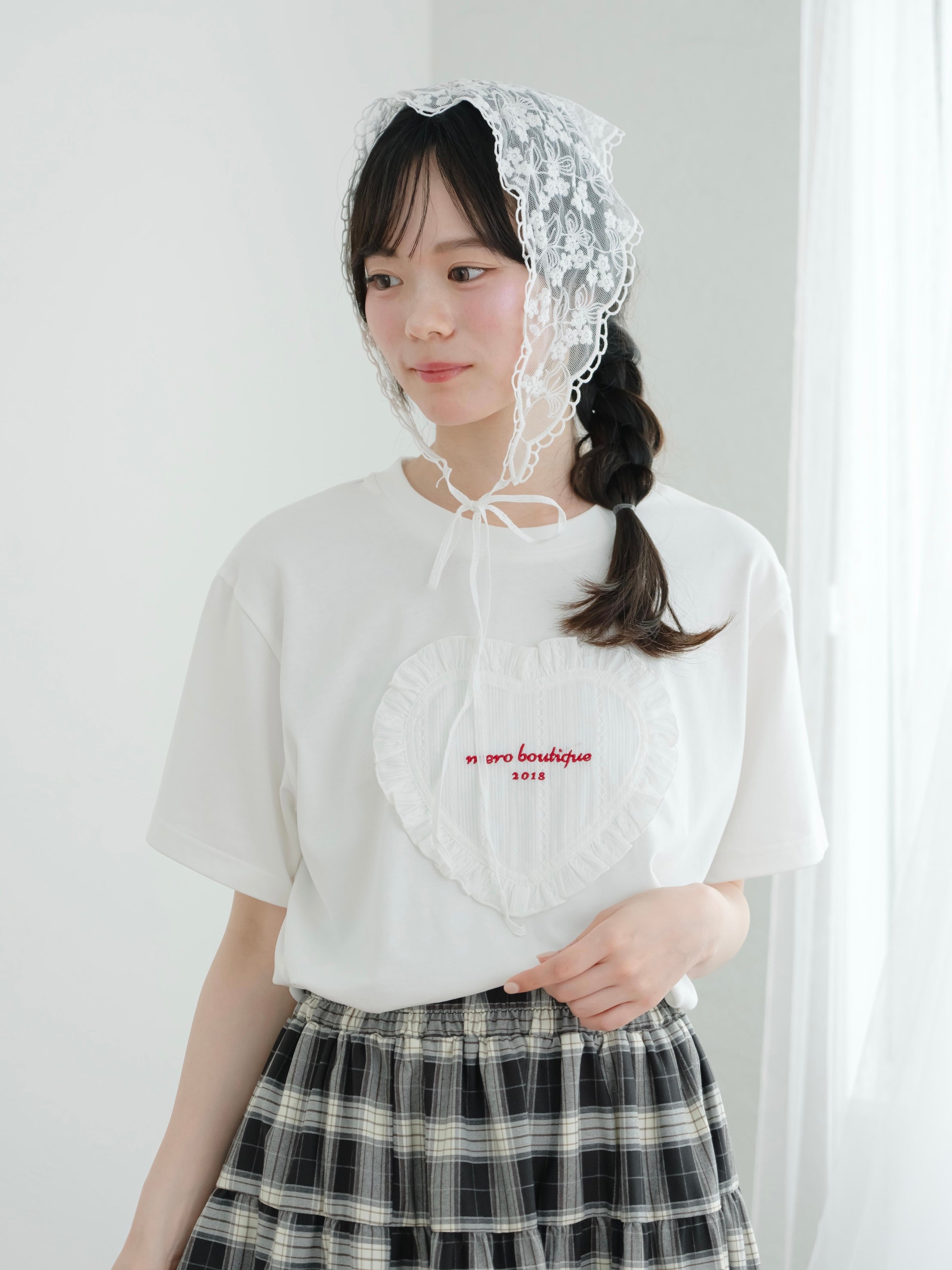 レースハート刺繍Tシャツ – mero boutique 2018