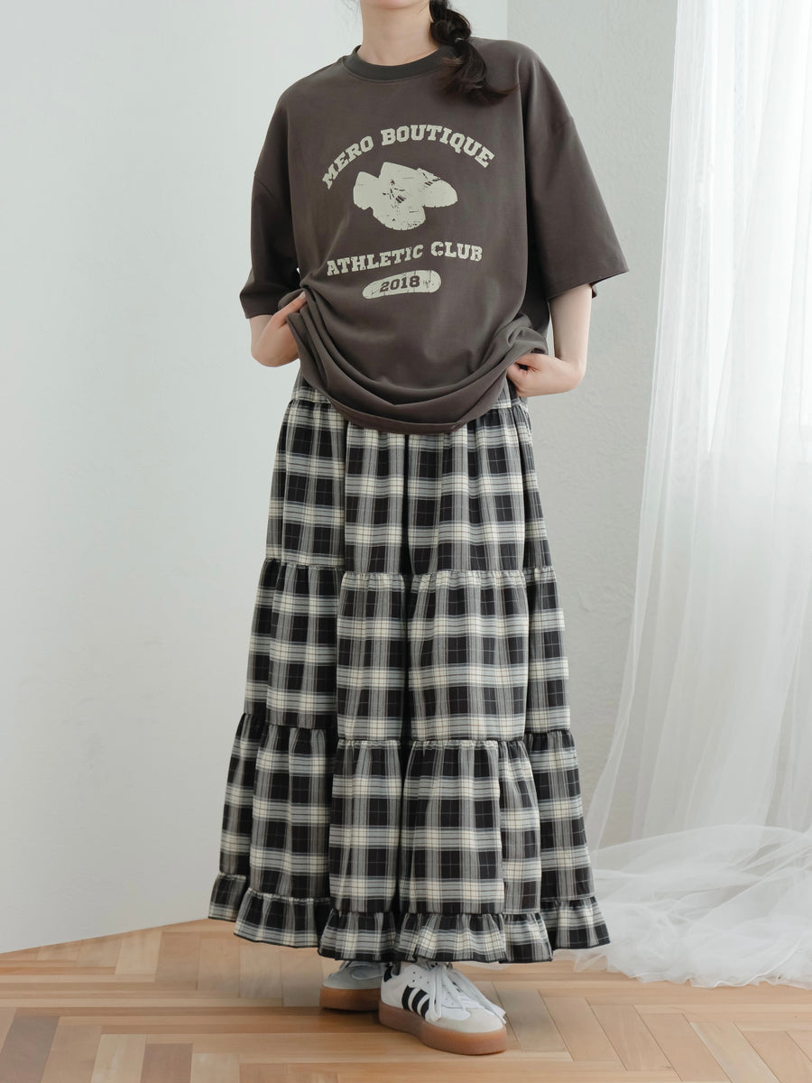 チェックロングスカート【7月14日発売】
