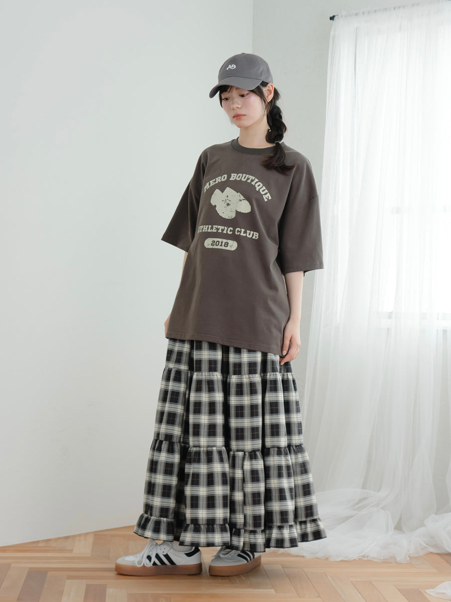 チェックロングスカート【7月14日発売】