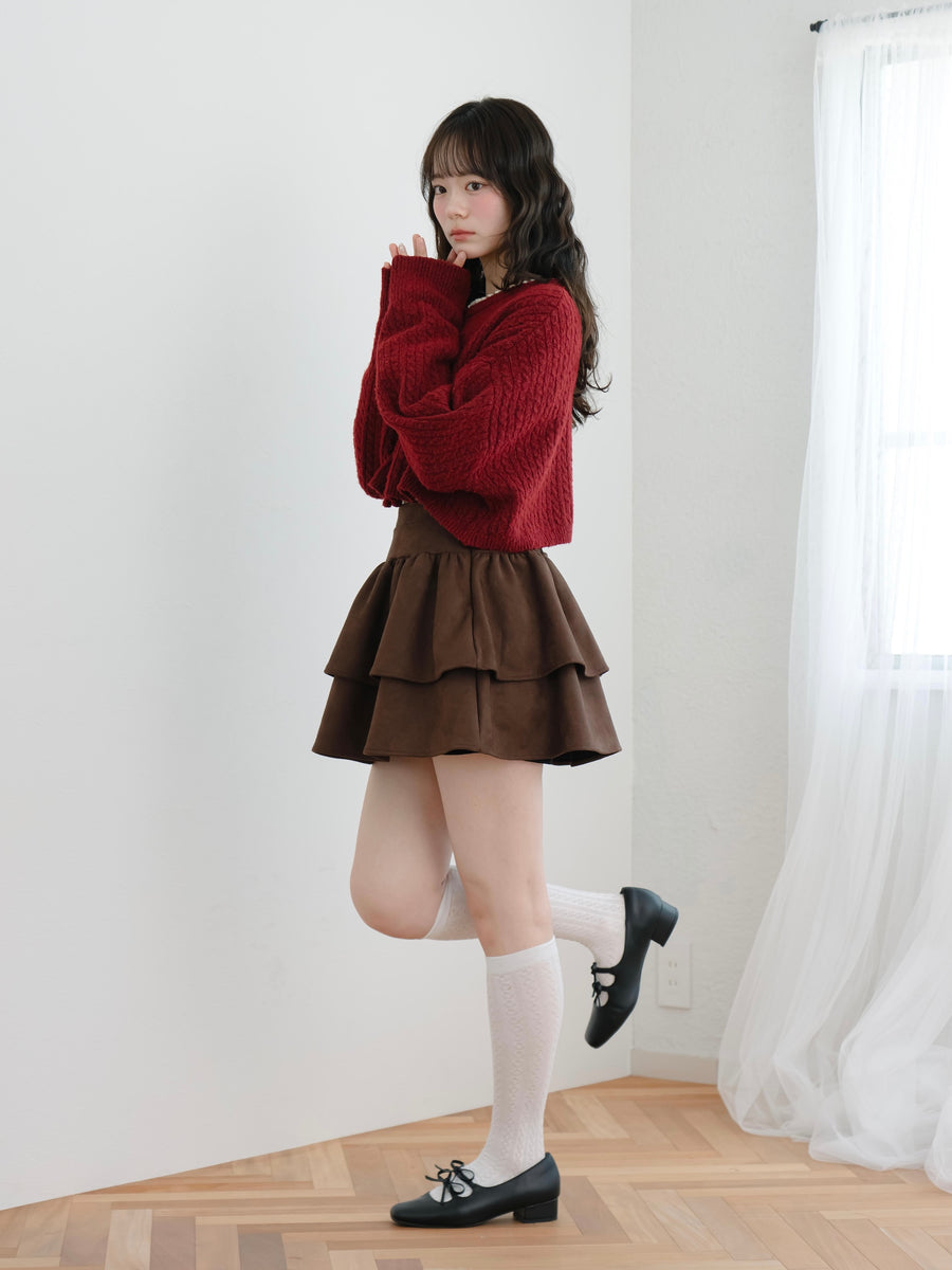フェイクスエードミニスカート【10月27日発売開始】