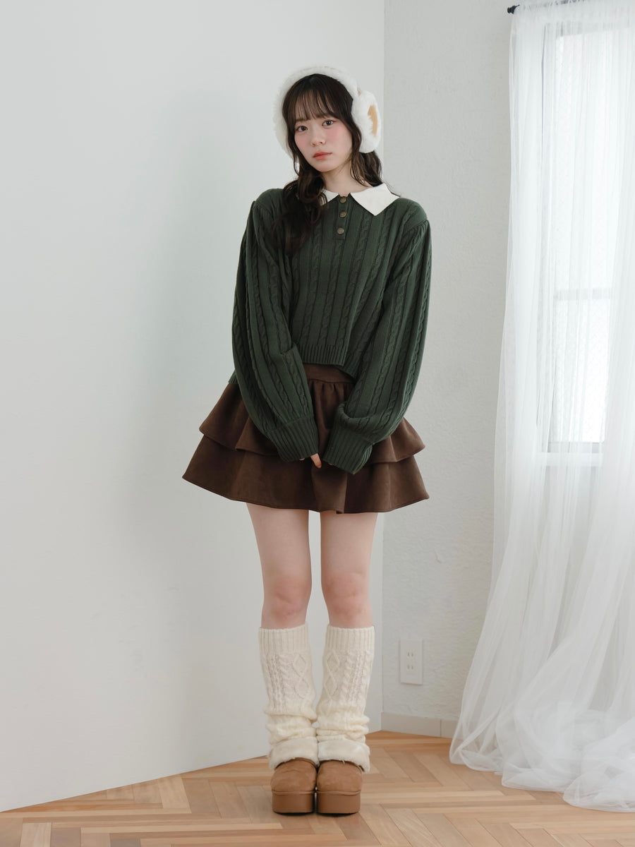 フェイクスエードミニスカート【10月27日発売開始】