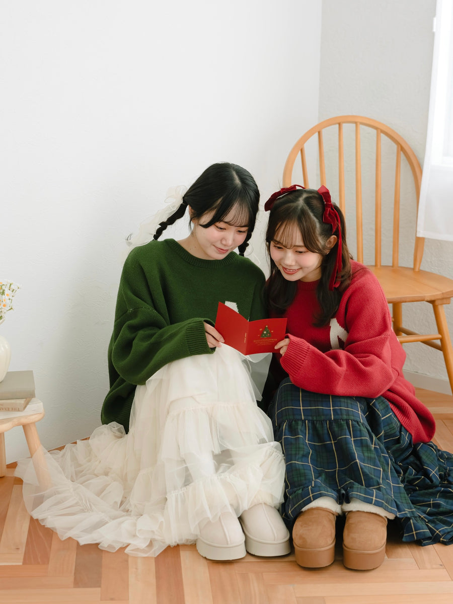 オーバーサイズカレッジニット