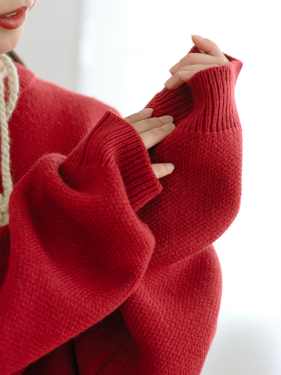 オーバーサイズカレッジニット