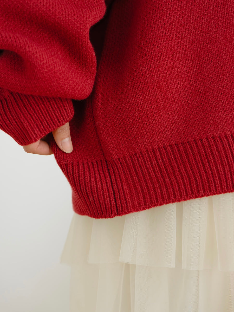 オーバーサイズカレッジニット