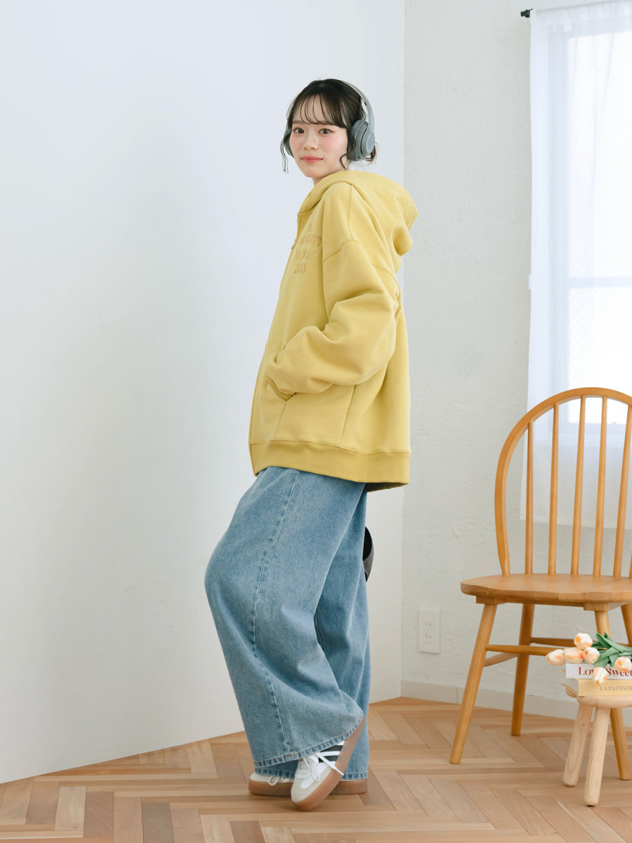 Oversized zip hoodie