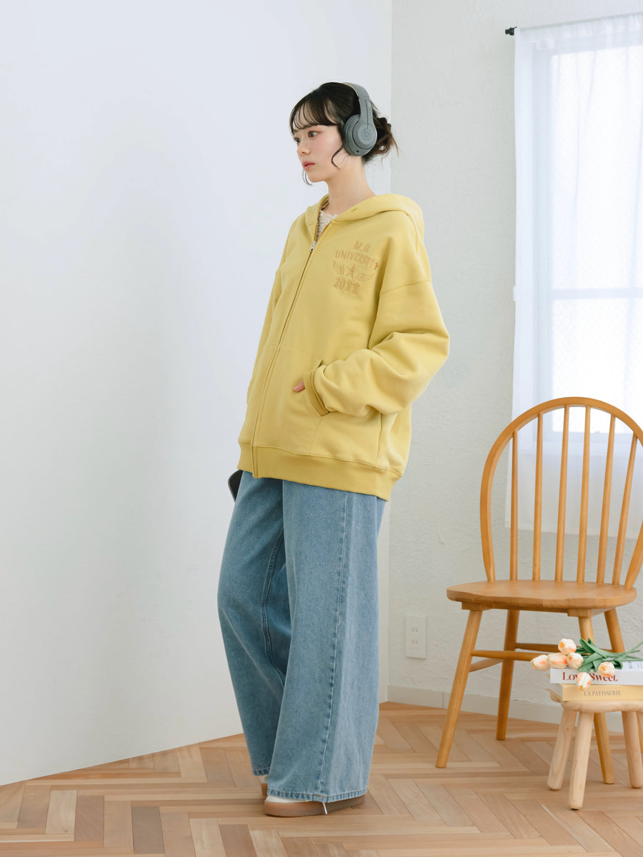 Oversized zip hoodie