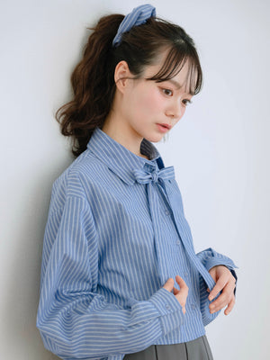 リボンストライプシャツセット