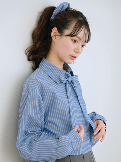 リボンストライプシャツセット