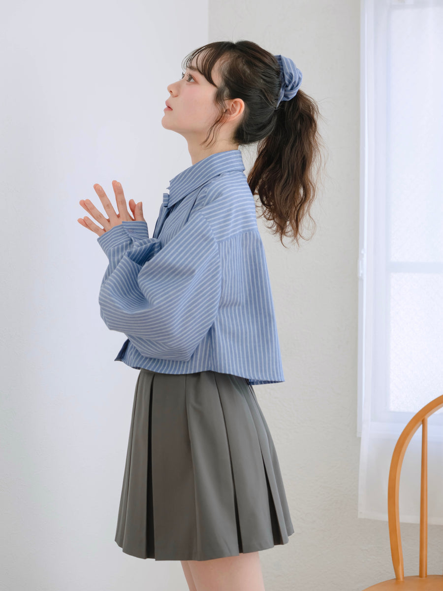 リボンストライプシャツセット