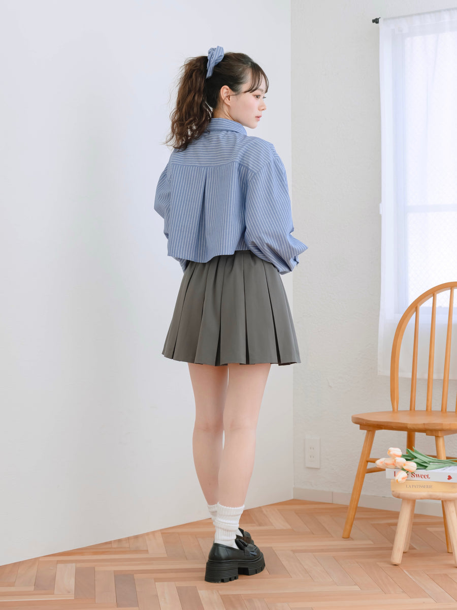 リボンストライプシャツセット