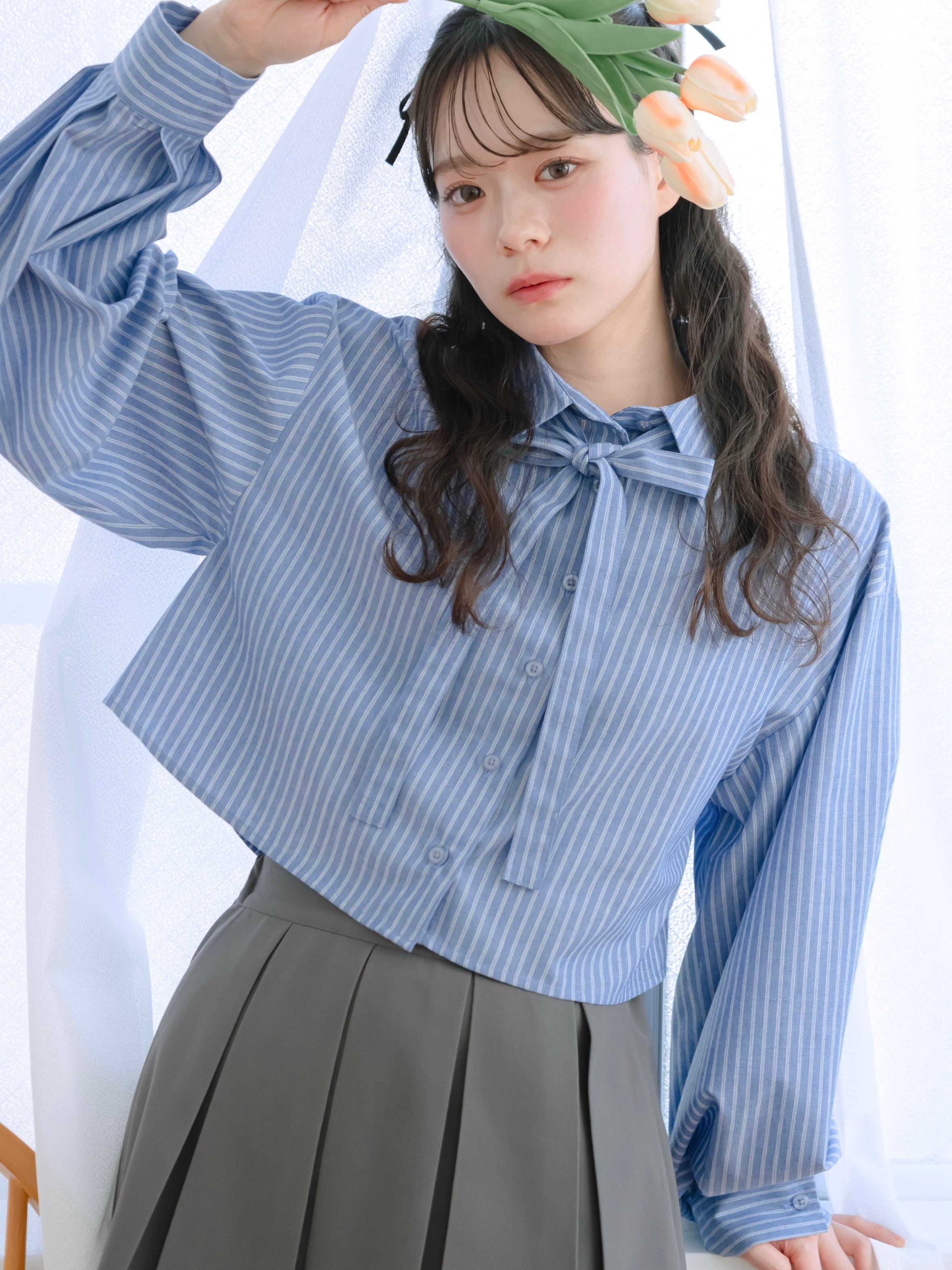 リボンストライプシャツセット – mero boutique 2018