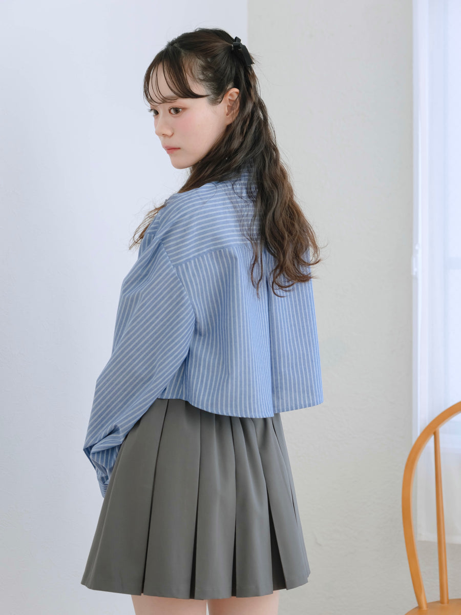 リボンストライプシャツセット