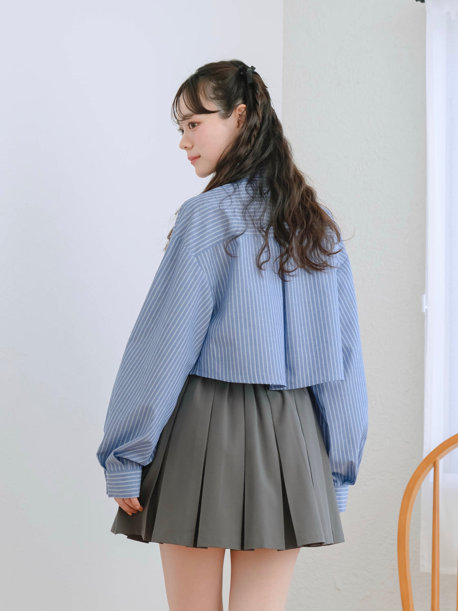 リボンストライプシャツセット