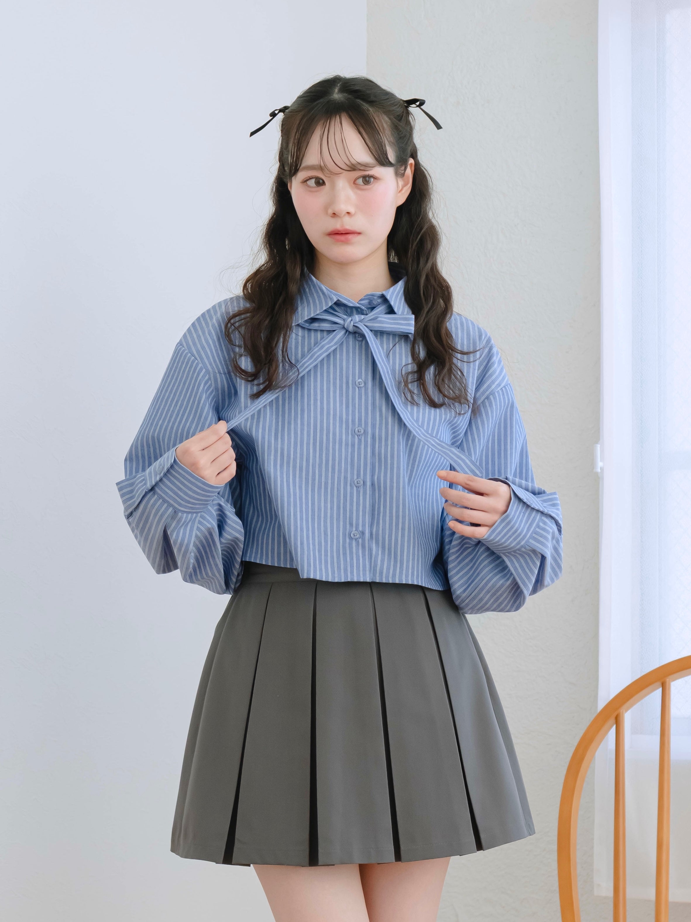 リボンストライプシャツセット – mero boutique 2018