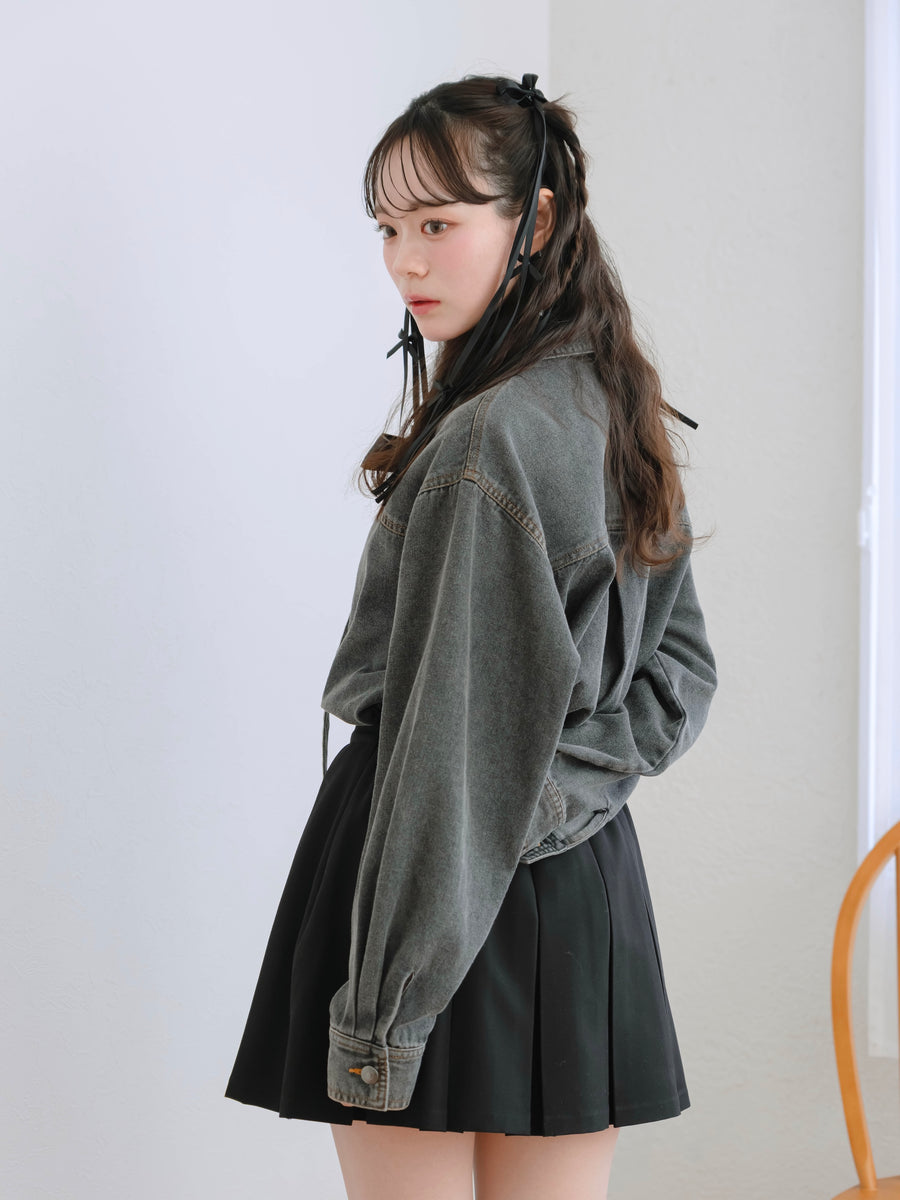 ボックスプリーツミニスカート