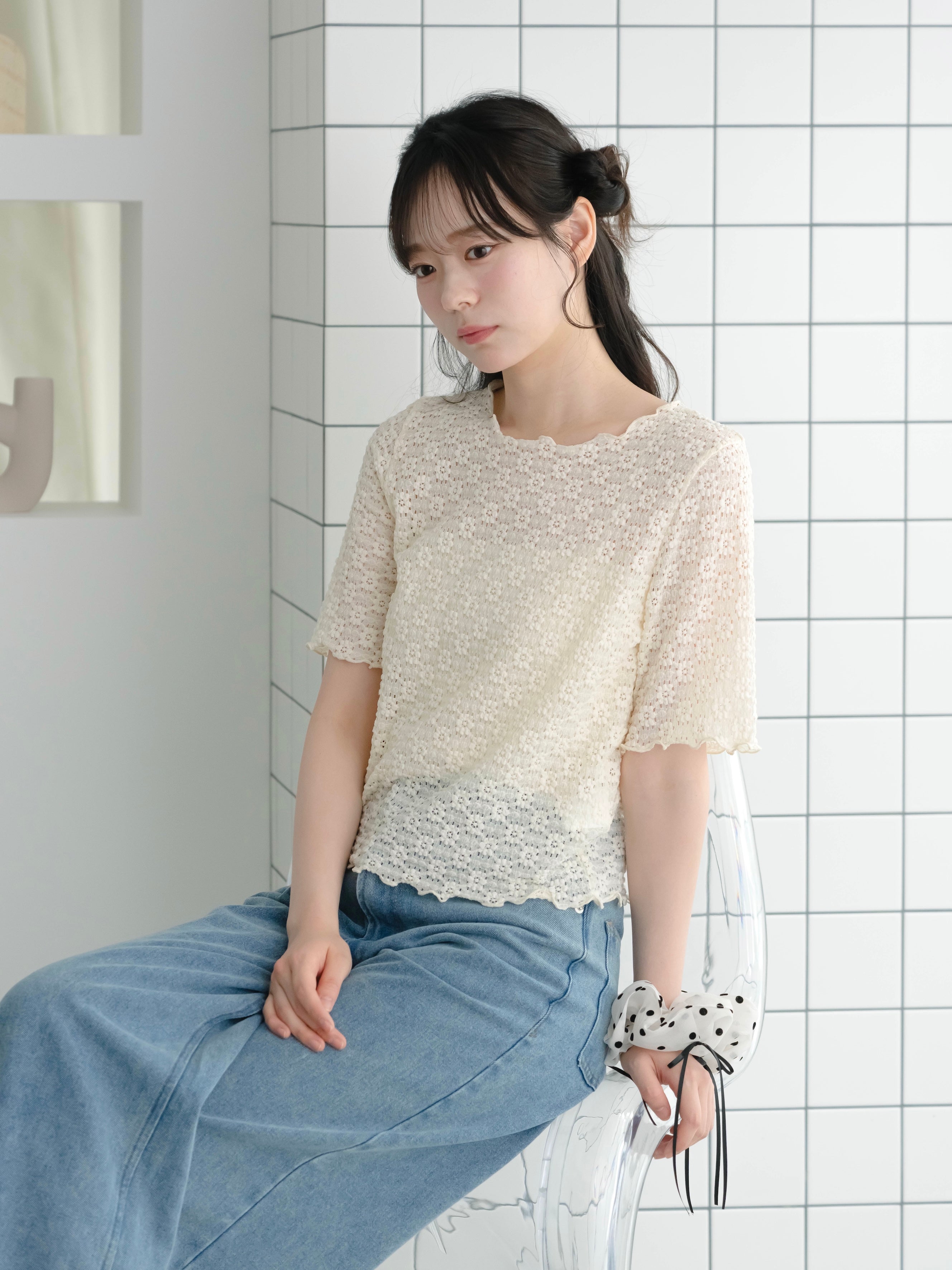 ワイドレッグデニムパンツ / ブルー – mero boutique 2018