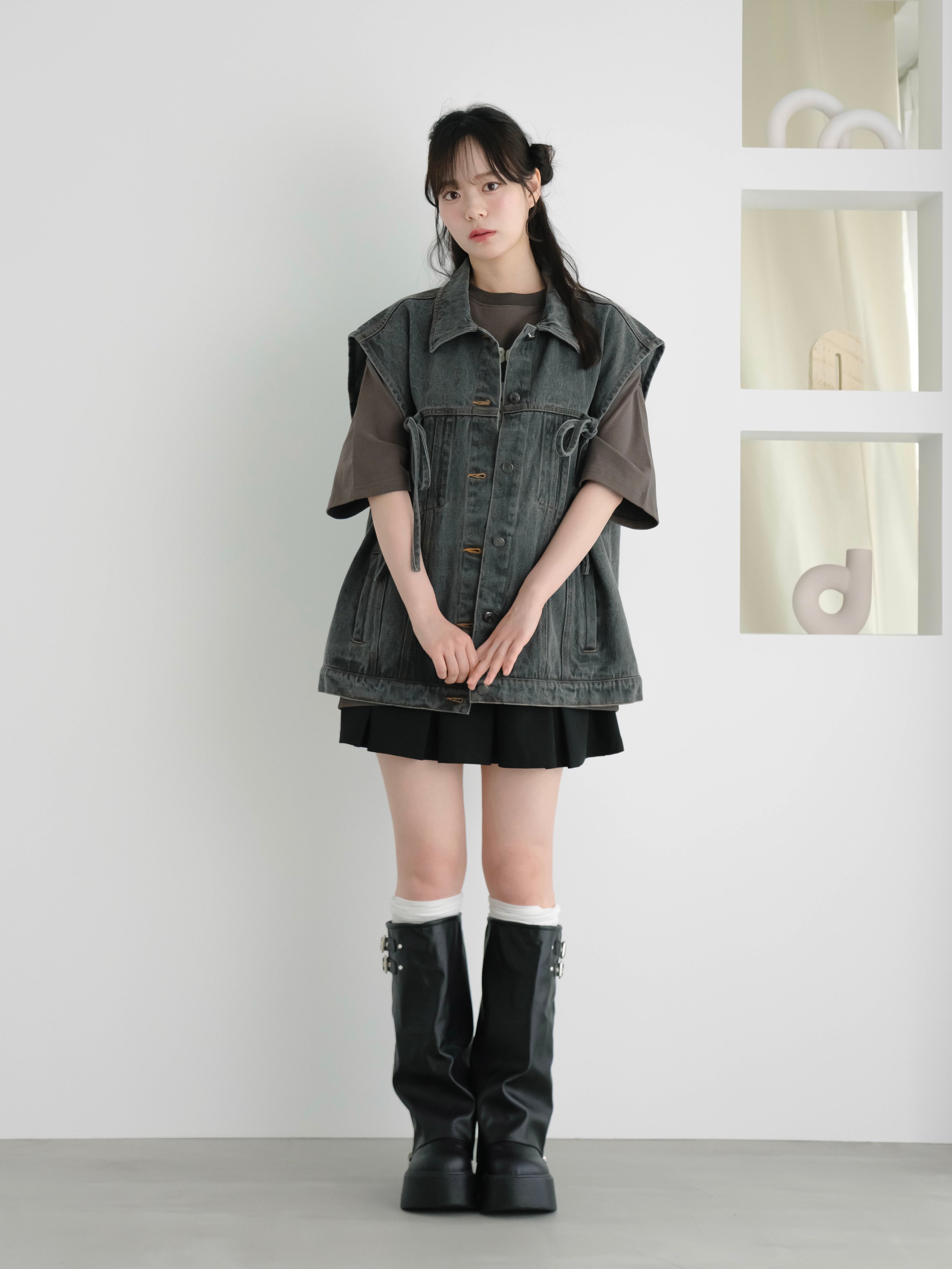 リボンデニムベスト – mero boutique 2018