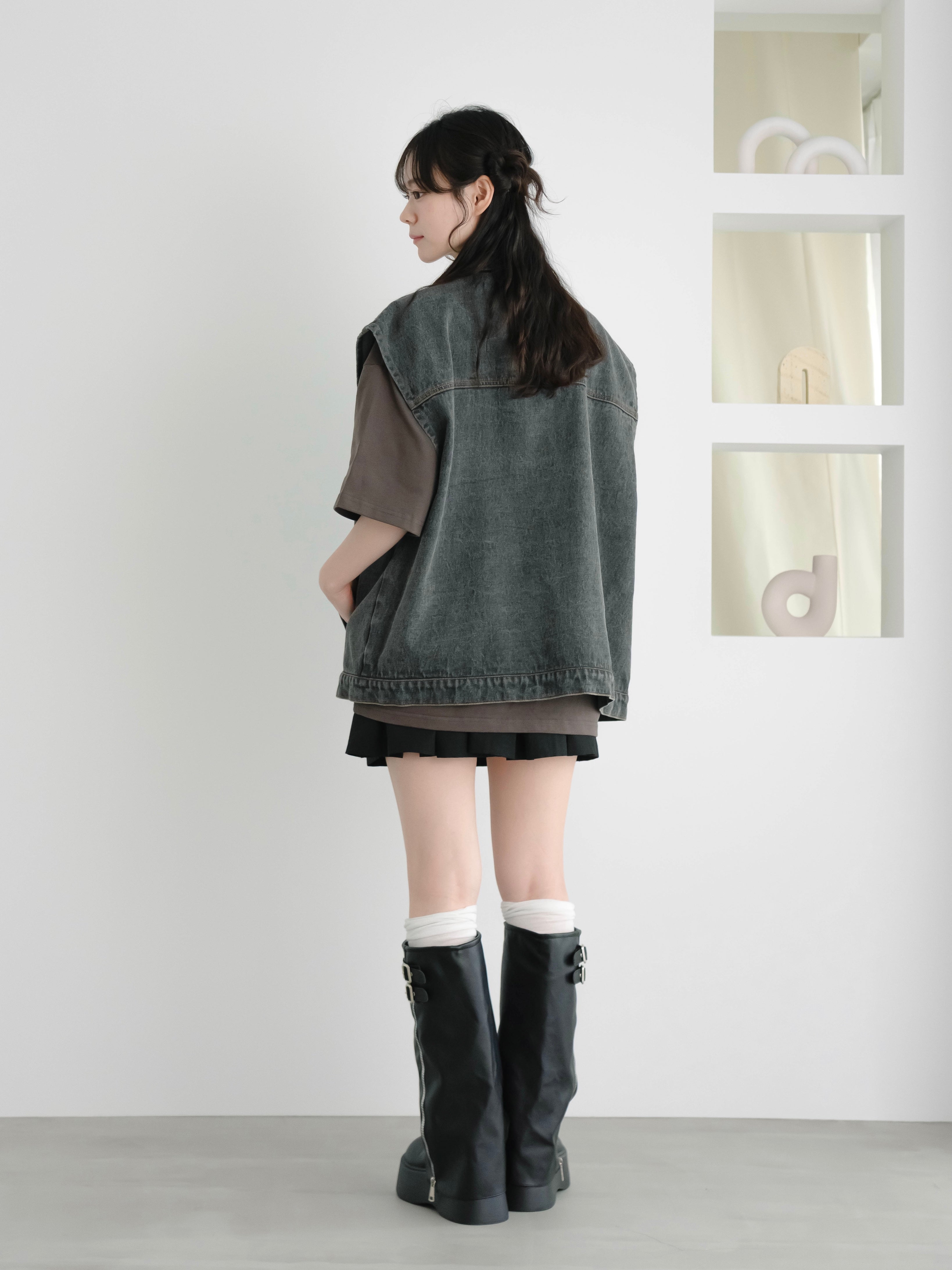 リボンデニムベスト【6月30日再入荷】 – mero boutique 2018