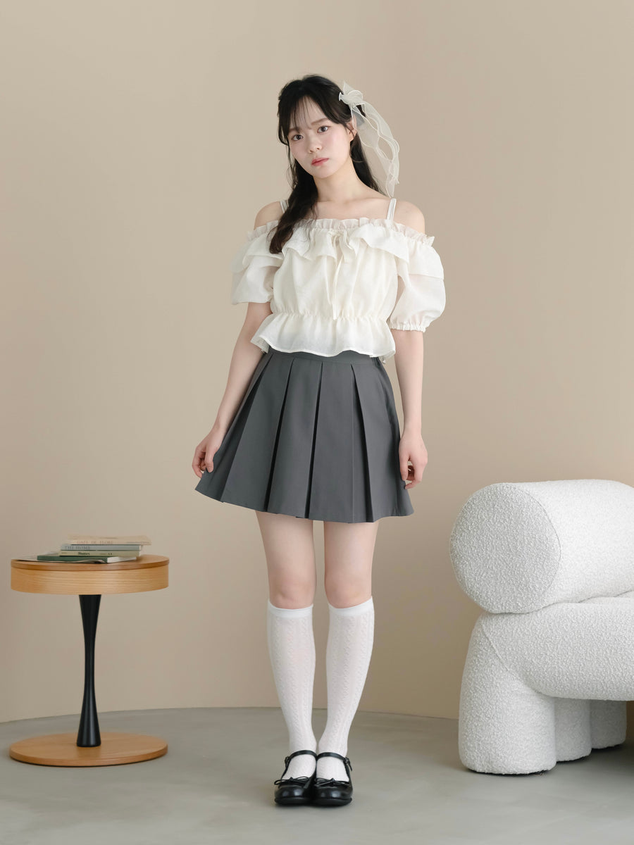 シアーオフショルブラウス【6月30日発売】