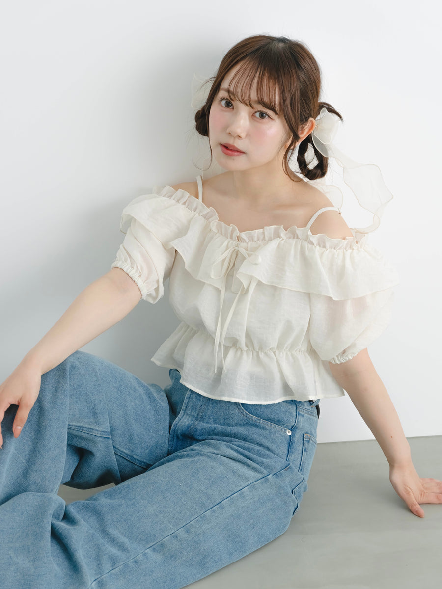 ワイドレッグデニムパンツ【新色追加】
