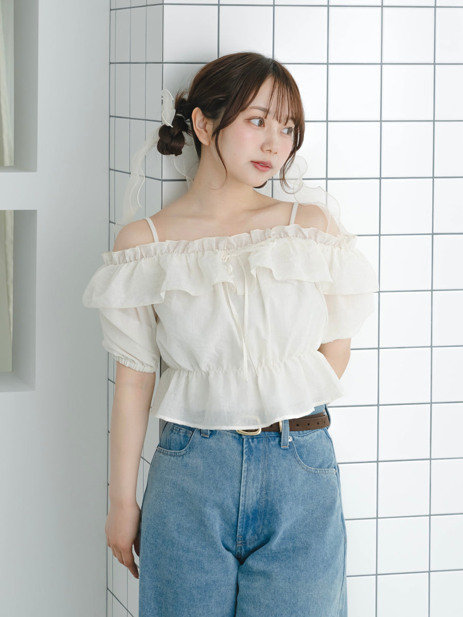 ワイドレッグデニムパンツ【新色追加】