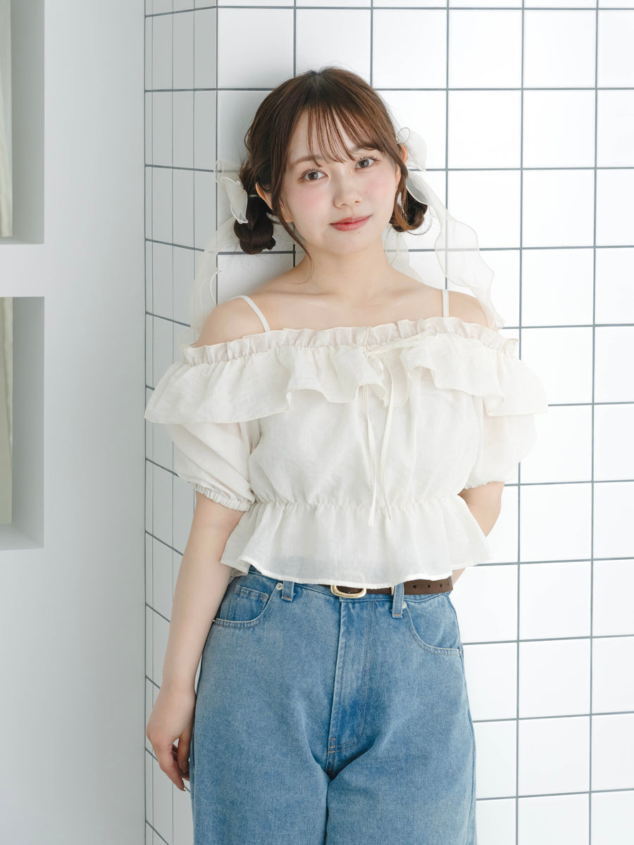 ワイドレッグデニムパンツ【新色追加】