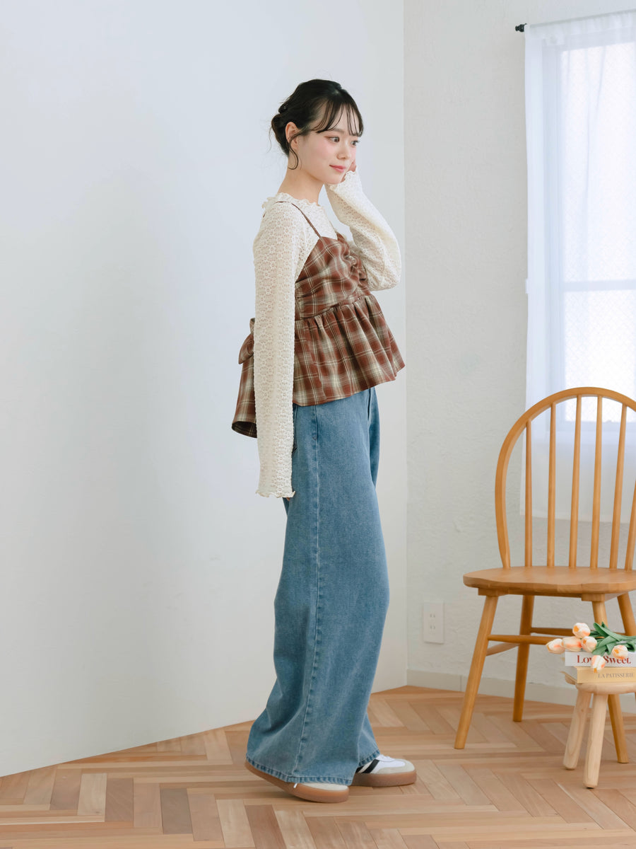 バックリボンビスチェ
