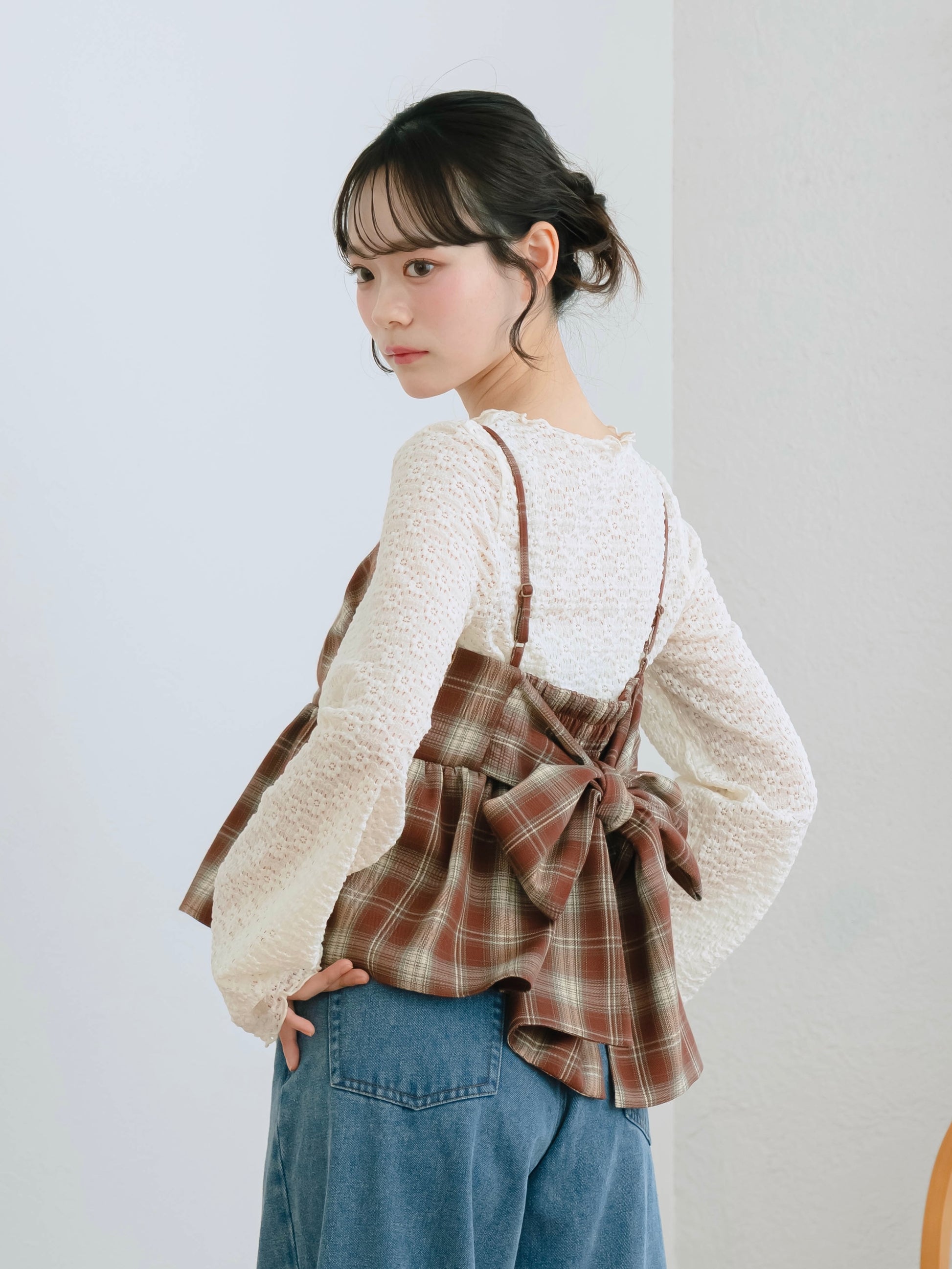 バックリボンビスチェ