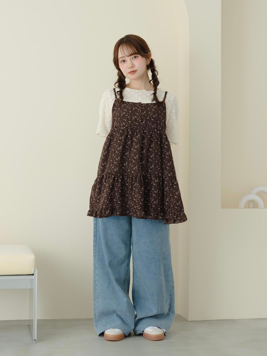 花柄フリルキャミトップス【8月11日発売】