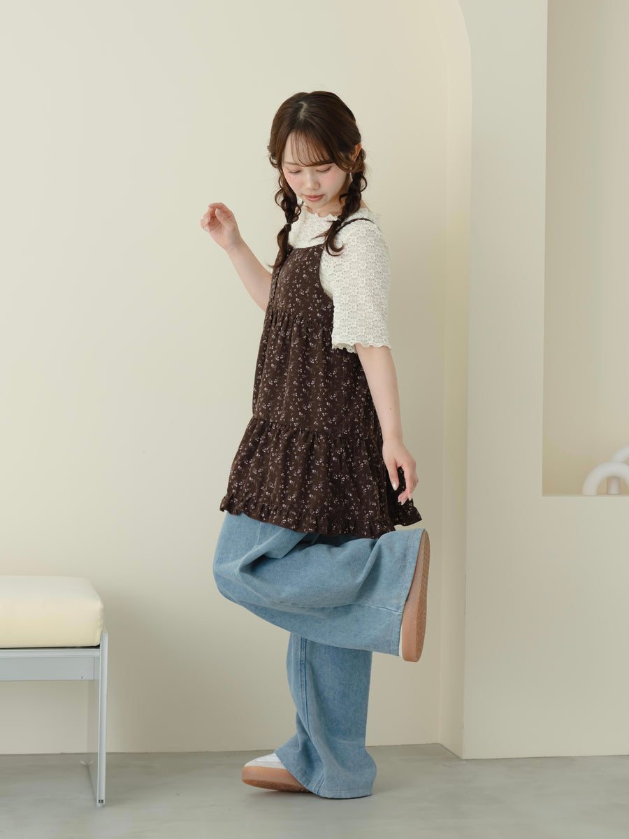 花柄フリルキャミトップス【8月11日発売】
