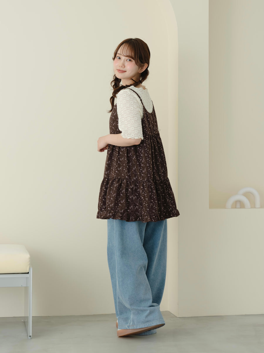 花柄フリルキャミトップス【8月11日発売】